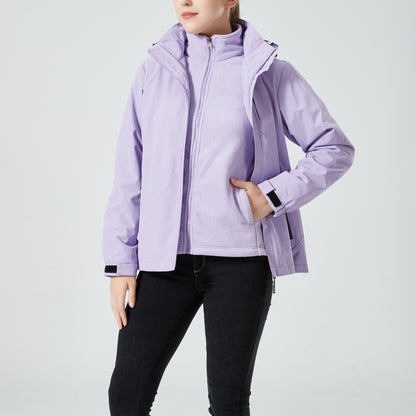 vlovelaw  Women's 3-in-1 Outdoor Jacket - Thermal, Waterproof Hardshell with Inner Fleece for Ultimate Comfort and Protection