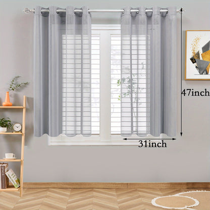 1 Panel Elegant White Tulle Curtain Ring for Home Decor - Perfect for Windows, Sliding Doors, and Festivals with Privacy Function