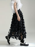 vlovelaw  Applique High Waist Skirts, Elegant Maxi Skirts For Spring & Summer, Women's Clothing