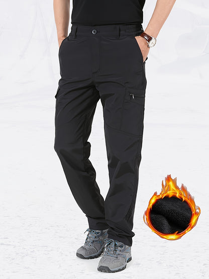 Men's Solid Color Summer Outdoor Thin Breathable Casual Trousers With Multi-pocket Design