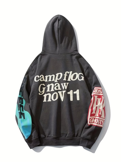 vlovelaw  Lucky Me I See Ghosts Letter Graphic Casual Sports Sweatshirt For Halloween, Fashion Hip Hop  Pullover Hoodie, Women's Tops