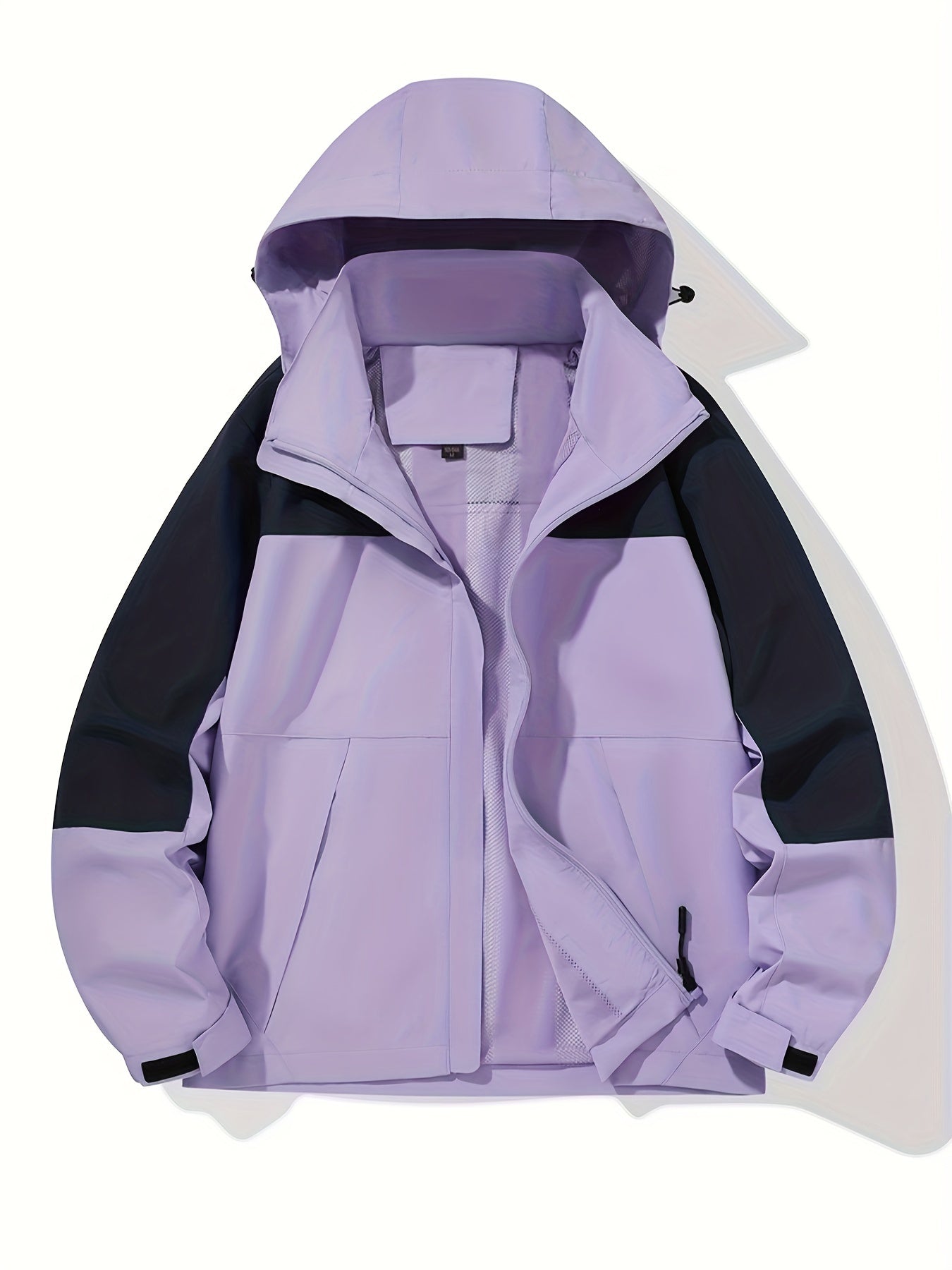 vlovelaw  Outdoor Sports Jacket With Detachable Hood, Women's Windproof And Rainproof Hiking Casual Sports Jacket, Women's Outdoor Clothing
