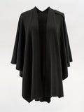 vlovelaw  Solid Open Front Shawl Tunics, Elegant Versatile Tunic Tops, Women's Clothing