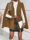 vlovelaw  Solid Cape Blazer, Elegant Open Front Split Sleeve Outerwear, Women's Clothing