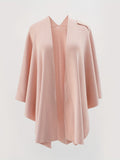 vlovelaw  Solid Open Front Shawl Tunics, Elegant Versatile Tunic Tops, Women's Clothing