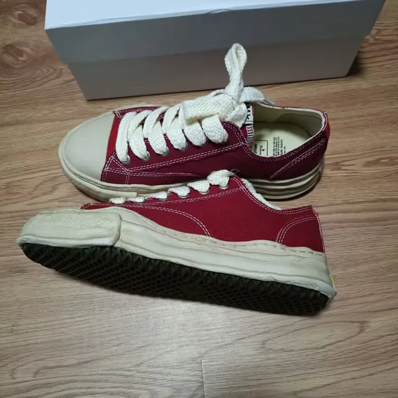 Japanese MMY Dissolving Bottom Canvas Shoes Mihara Couple Board Shoes Men's Casual Shoes Women Sneakers Student Tennis