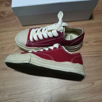 Japanese MMY Dissolving Bottom Canvas Shoes Mihara Couple Board Shoes Men's Casual Shoes Women Sneakers Student Tennis