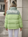 Winter & Fall Zip Up Parka, Long Sleeve Casual Outerwear, Women's Clothing