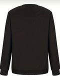 vlovelaw  Plus Size Basic Sweatshirt, Women's Plus Solid Long Sleeve Round Neck Fleece Liner Slight Stretch Pullover Sweatshirt