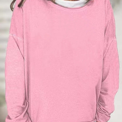 vlovelaw  Solid Crew Neck Sweatshirt, Casual Long Sleeve Sweatshirt For Spring & Fall, Women's Clothing