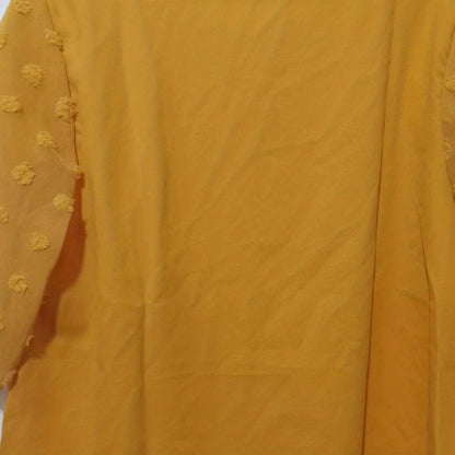 vlovelaw  Swiss Dot Half Sleeve Blouse, Casual Solid Crew Neck Summer Blouse, Women's Clothing