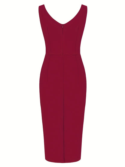Women's Dress Solid Sweetheart Neck Slim Bodycon Party Dress