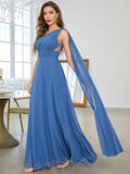 vlovelaw  Ruched One Shoulder Bridesmaid Dress, Elegant Dress For Wedding Party, Women's Clothing