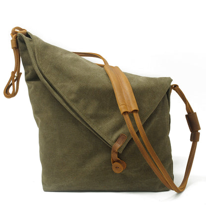 VLOVELAW 2025 Muchuan canvas women's bag shoulder bag messenger bag retro literary cloth bag trendy men's and women's canvas bag commuter