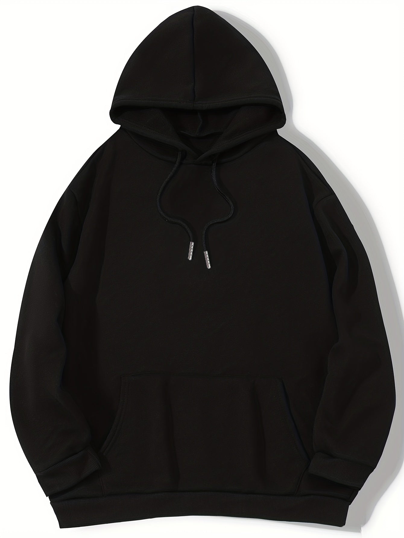 vlovelaw  Plus Size Casual Sweatshirt, Women's Plus Heart & Letter Print Long Sleeve Drawstring Hoodie