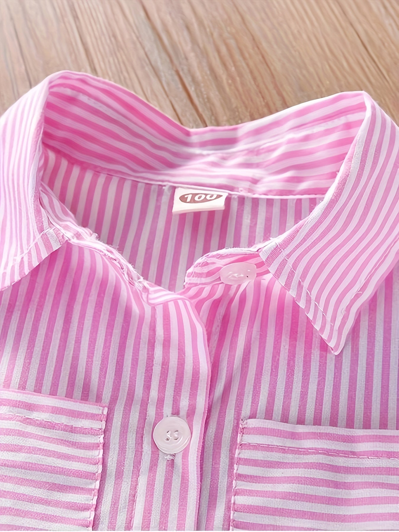 Classic Striped Shirt for Women - Soft Cotton Blend, Relaxed Fit, V-Neckline, Long Sleeves, Casual Wear - Perfect for Daily Life, Work, and Outdoor Activities