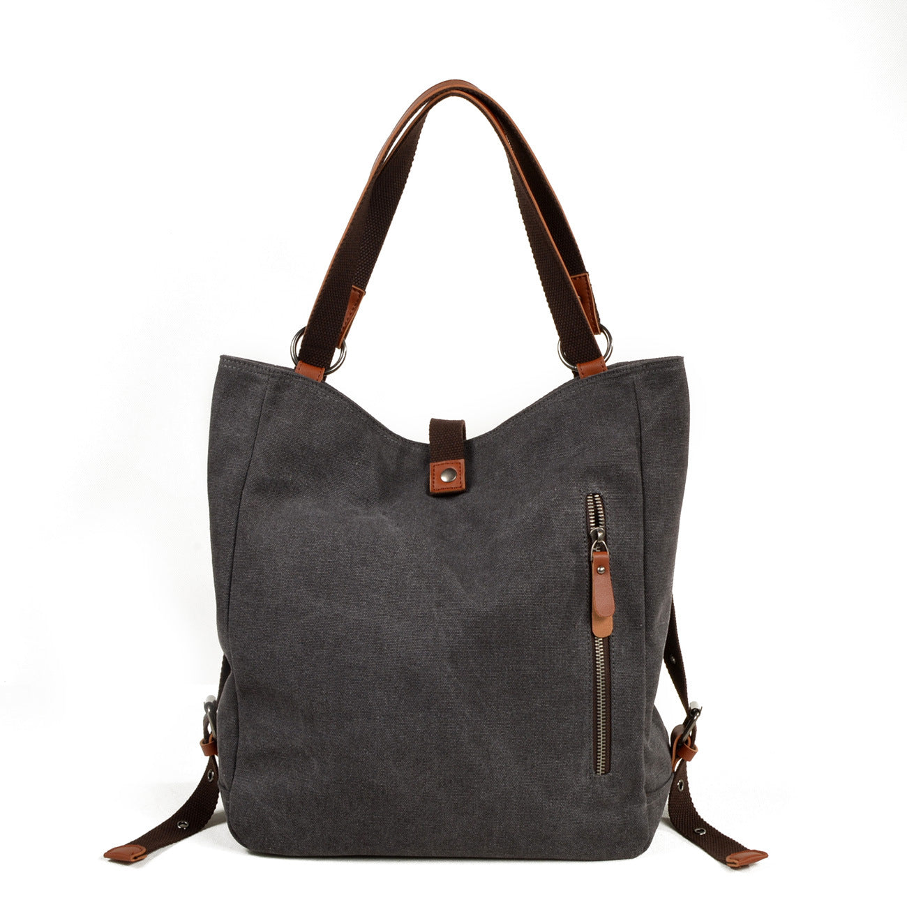 VLOVELAW 2025 Muchuan canvas women's bag casual women's shoulder bag multi-functional backpack bucket crossbody backpack simple and versatile