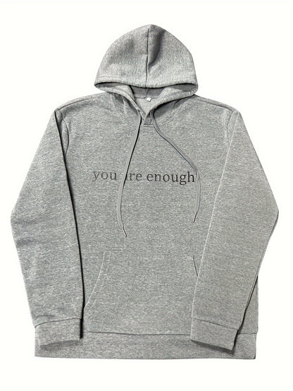 vlovelaw  Letter Graphic Casual Sports Hooded Sweatshirt, Drawstring Fashion Y2K Hoodie For Autumn And Winter, Women's Tops