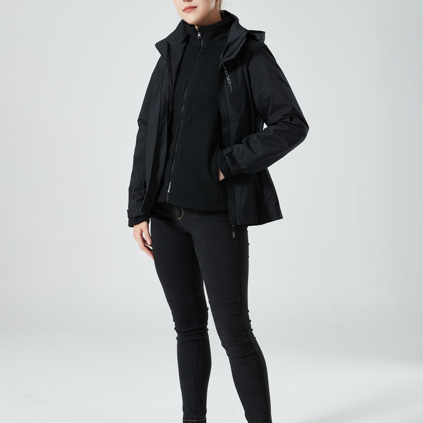 vlovelaw  Women's 3-in-1 Outdoor Jacket - Thermal, Waterproof Hardshell with Inner Fleece for Ultimate Comfort and Protection