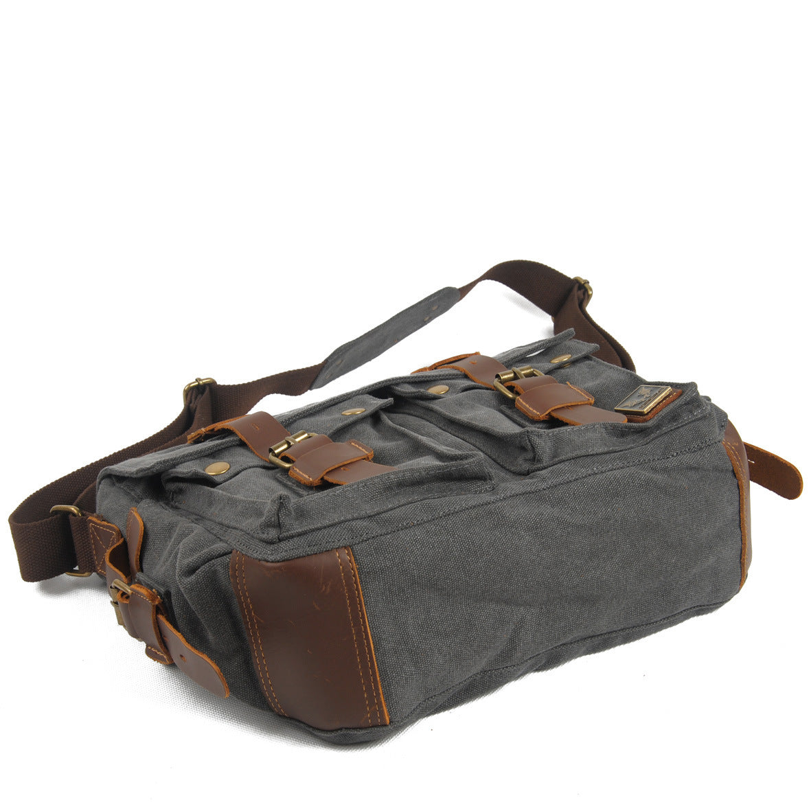 VLOVELAW 2025 Muchuan cloth bag, canvas with leather bag, shoulder messenger bag, casual photography waterproof liner SLR camera bag