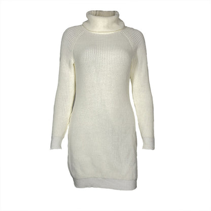 women's clothing autumn and winter popular high-necked pullover sweater skirt with knitted dress fashion long-sleeved women's sweater