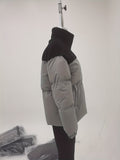Color Block Zip Up Warm Coat, Casual Long Sleeve Winter Outerwear, Women's Clothing