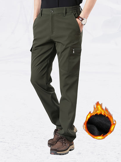 Men's Solid Color Summer Outdoor Thin Breathable Casual Trousers With Multi-pocket Design