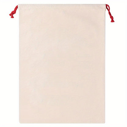 1/2/3pcs Large Personalized Santa Sack, Christmas Gift Bags, Big Santa Cotton Bags, Bulk Christmas Sacks For Presents With Drawstring Size, 19.3 X 27.2 Inch