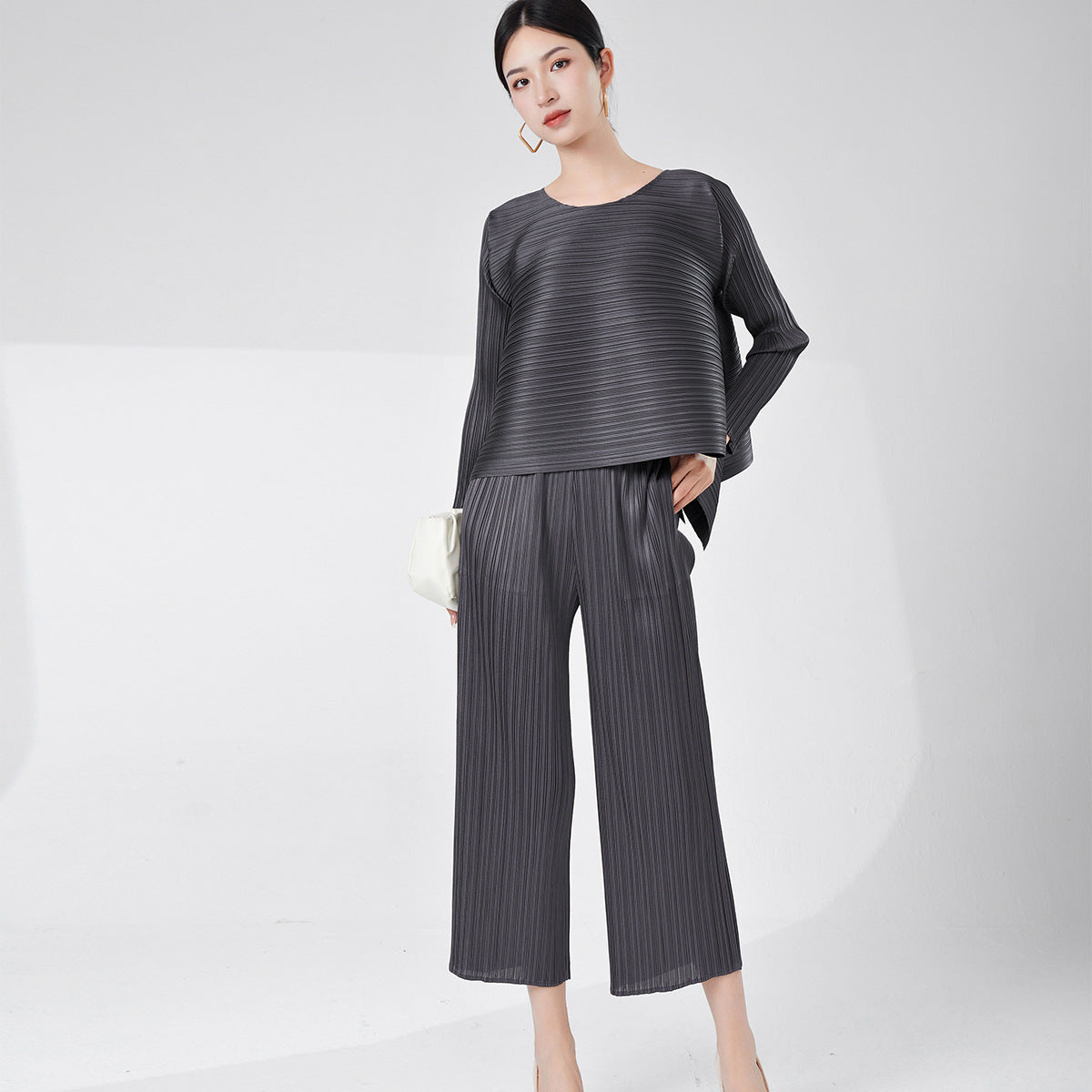 2025 Women's Small Women's Summer Suit Irregular Loose T-Shirt Top Casual Straight Pants Versatile Two-piece Set
