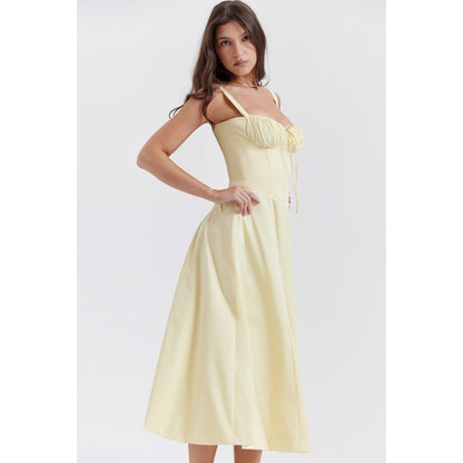 VLOVELAW Hot Summer  Foreign Trade Commuting Elegant Solid Color Fashion High-End Sling Dress Skirt for Women