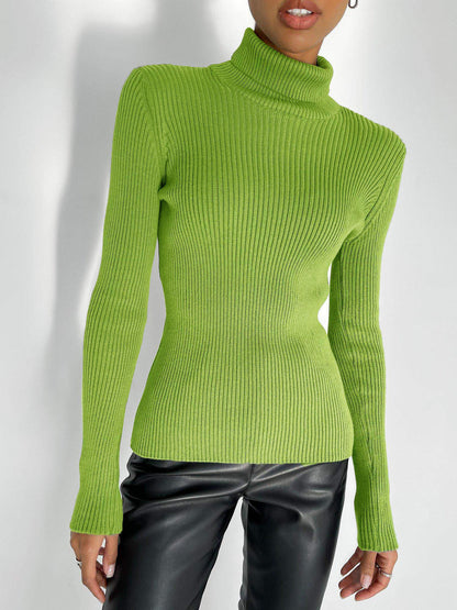 KKBOXLY Cross-border special for extended turtleneck sweater autumn and winter knitted bottoming shirt slim 2025 plus version turtleneck pullover sweater