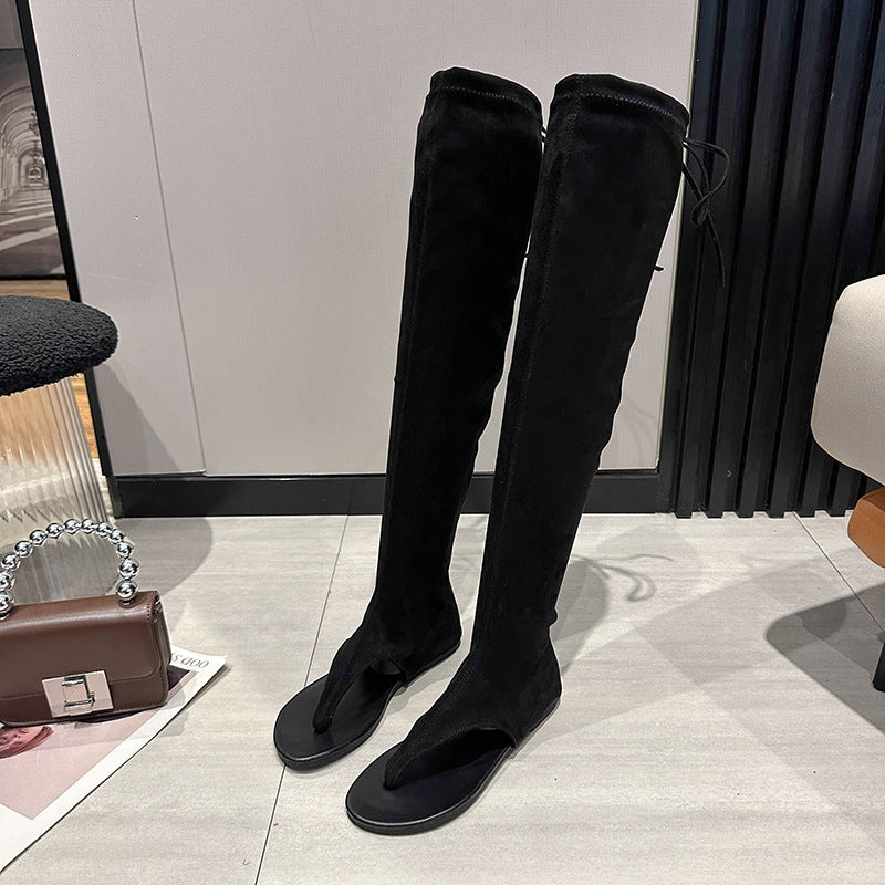 Western Cowboy Boot Boots Summer Internet Hot New  Fashion Korean Style Flip-Flops Sandal Boots High Pants Western