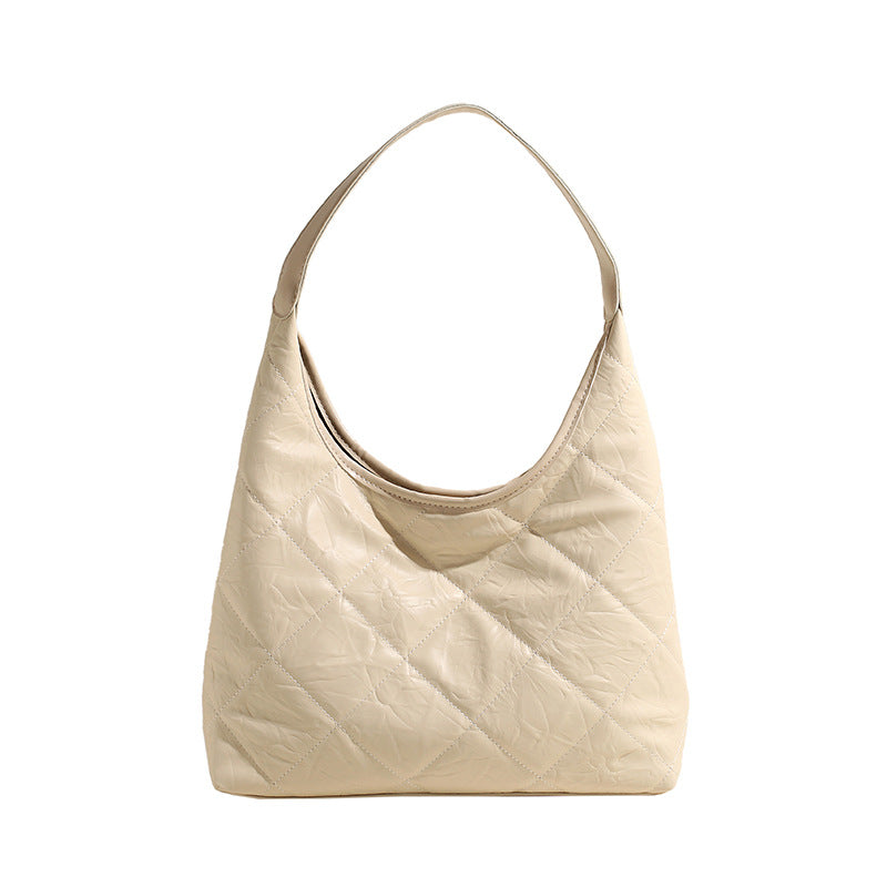 VLOVELAW 2025 Rhombus underarm bag women's large-capacity shoulder bag popular new niche design handbag commuter tote bag