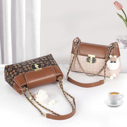 VLOVELAW 2025 Printed chain niche bag women's bag popular new mother bag versatile messenger bag women's Popular trade shoulder messenger bag