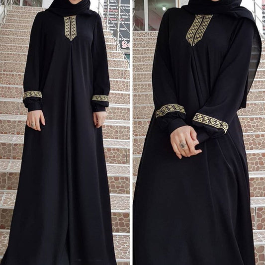 VLOVELAW Cross Border New Wish  Ethnic Style Webbing Loose Long Dress plus Size Dress Women