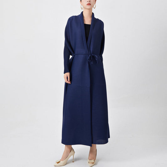 2025 Loose large size extended trench coat women's high-end sense of high-end New Middle East Popular trade abaya women's robe