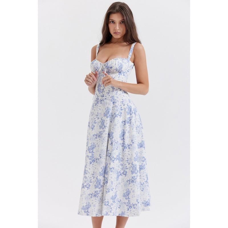 VLOVELAW Hot Summer  Foreign Trade Commuting Elegant Solid Color Fashion High-End Sling Dress Skirt for Women