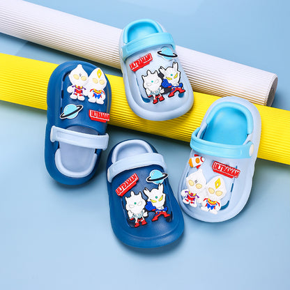 VLOVELAW Ultraman  New Children's Slippers Summer Boys Baby Non-Slip Hole Shoes Boy Beach Shoes Sandals