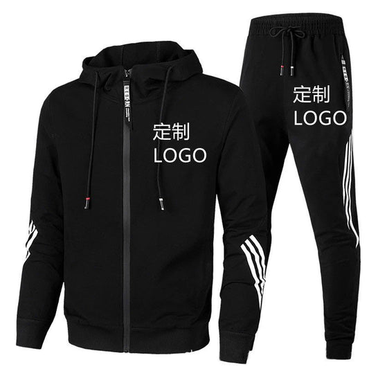 VLOVELAW  new spring and autumn men's suit trousers youth casual running three bars sports suit men's two