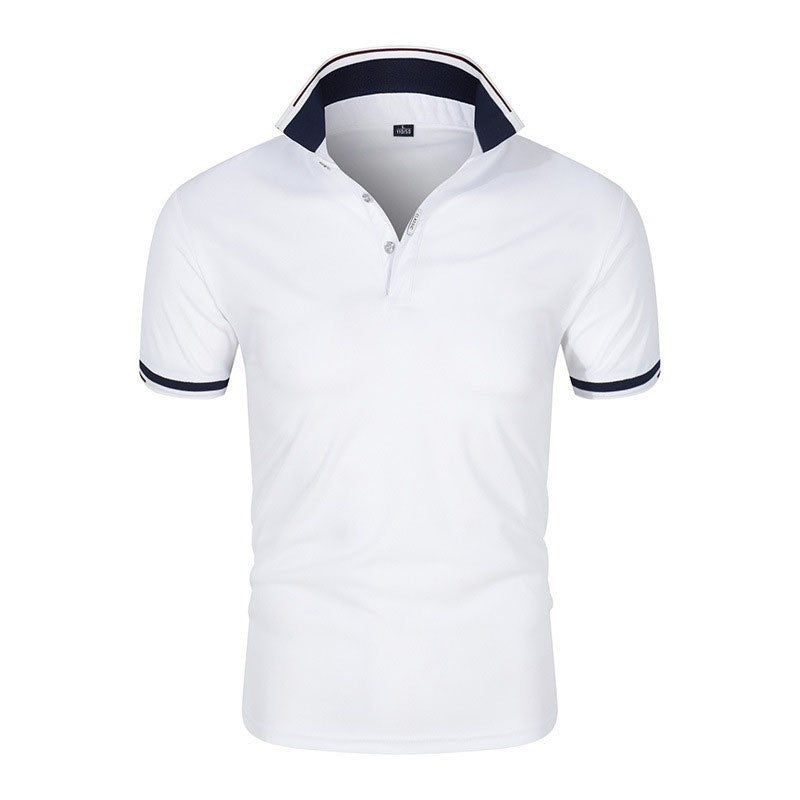 VLOVELAW 2025 Factory direct sales fashion jacquard bilateral T-shirt polo black and white solid color short-sleeved summer advertising shirt can print logo
