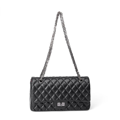 VLOVELAW 2025 Classic fashion sheepskin rhombus chain bag genuine leather simple shoulder messenger bag lock texture multi-functional small square bag