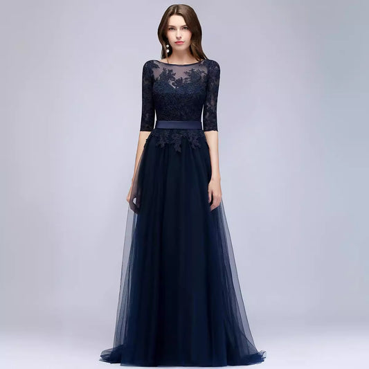2025Banquet evening dress skirt  new host annual meeting long female elegant celebrity slim dignified atmospheric dress