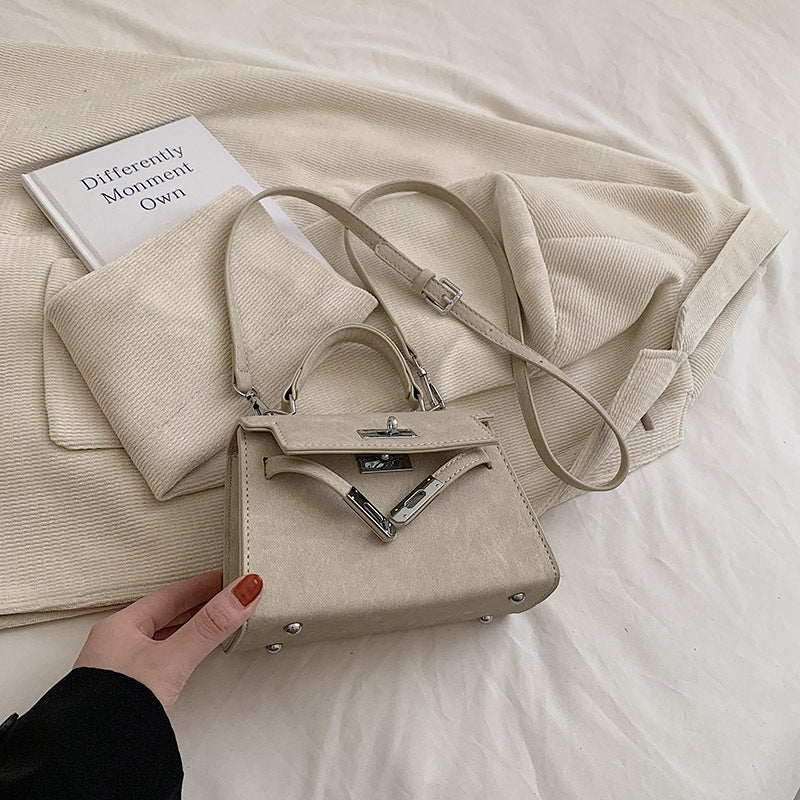 VLOVELAW This Year's Popular Retro Small Bags Women's  New Fashion Summer Crossbody Bag Women's Textured Portable Kelly Bag