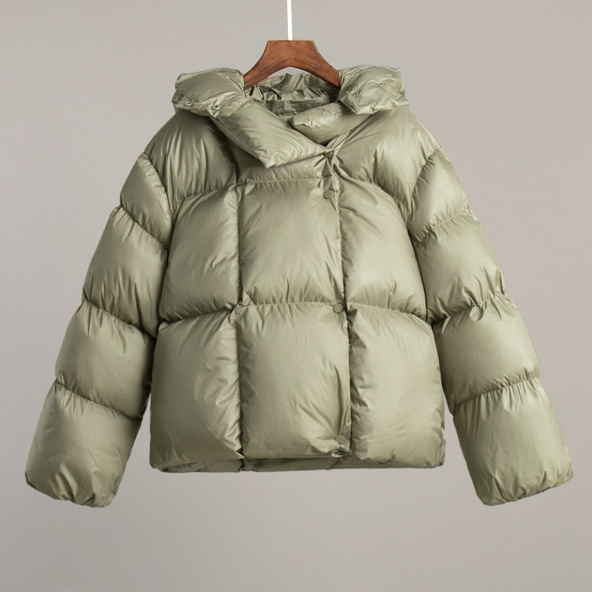 KKBOXLY 2025 cotton-padded clothes New winter women's bread clothes cotton-padded jackets trendy personalized street short hooded cotton-padded jackets