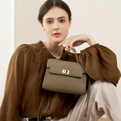 VLOVELAW 2025 2025 new popular versatile cowhide high-end leather Kelly bag mini crossbody portable small bag female classic