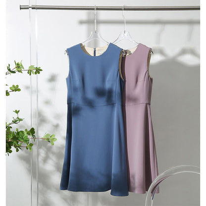 2025 Triacetic acid haute couture dress 2 colors high-end  vest skirt  women's new medium and long skirt summer