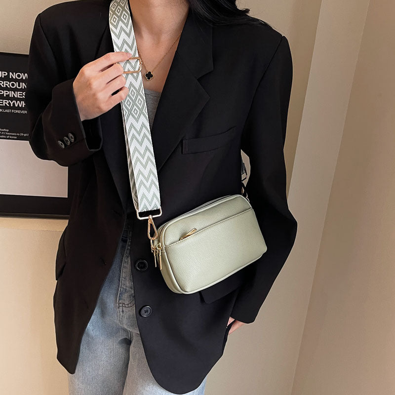VLOVELAW Cross-Border Fashion Messenger Bag Small Square Bag Trendy Women's Bags Niche Solid Color Pu All-Match Simple Women's Shoulder Bag