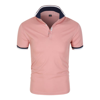VLOVELAW 2025 Summer business men's polo shirt solid color cotton short-sleeved youth popular casual POLO shirt lapel short-sleeved T-shirt