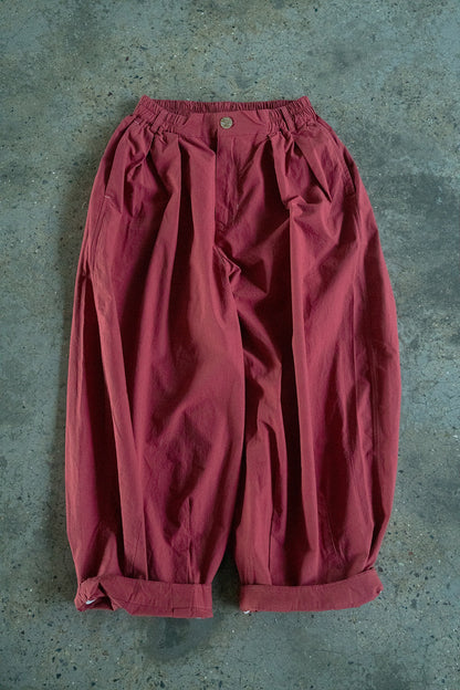 Retro literary and simple paper bloomers, retro versatile and thin casual tooling straight-leg pants K22299