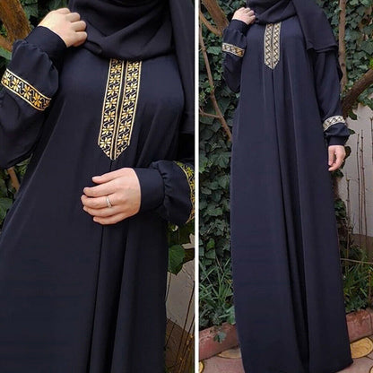 VLOVELAW Cross Border New Wish  Ethnic Style Webbing Loose Long Dress plus Size Dress Women